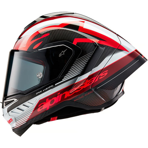 Casco ALPINESTARS Supertech R10 Team Black Carbon / Red / White